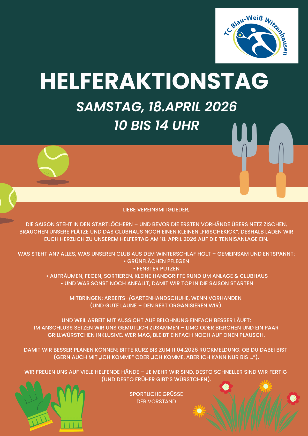 Frühlingserwachen - Helfertag am 18.04.2026